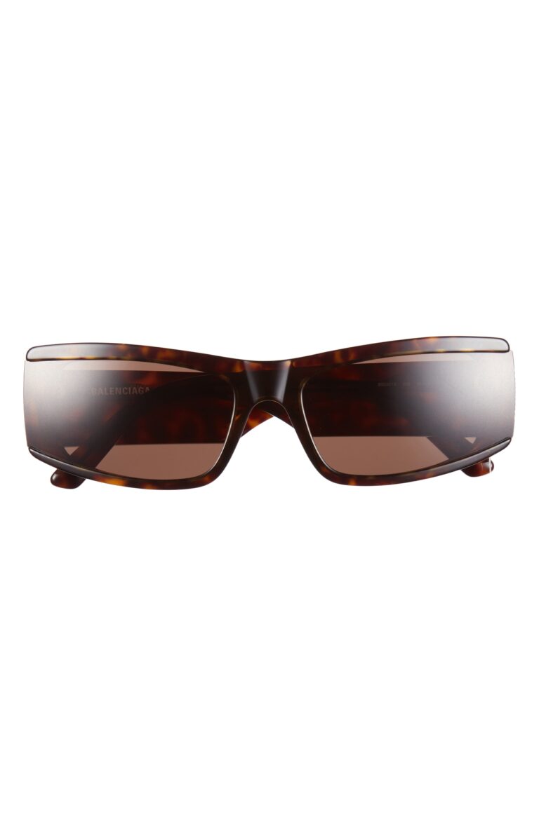 66mm Oversize Rectangular Sunglasses