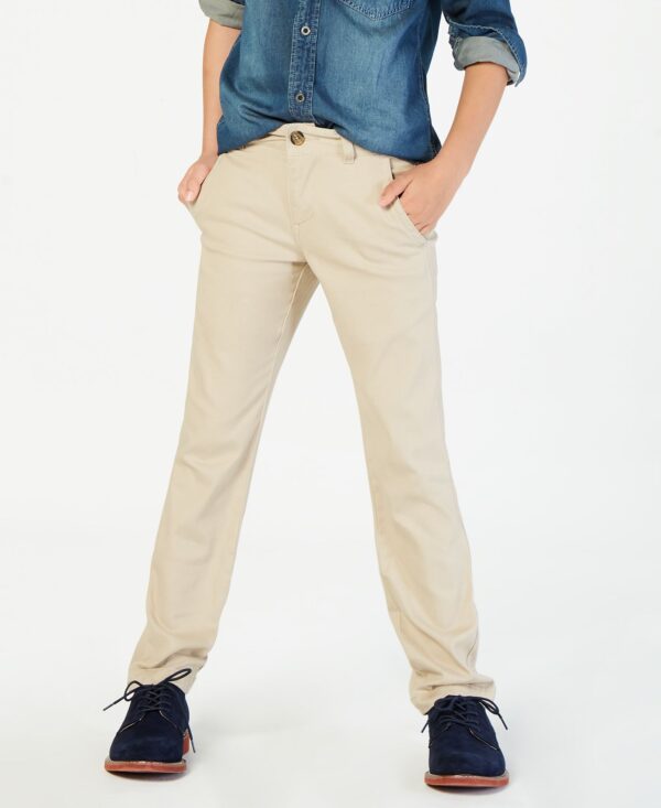 Boys' 8-20 Flat Front Stretch Chino Pants