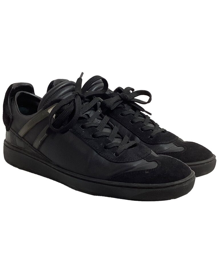 Logo Leather & Suede Sneaker (Authentic Pre-Loved)