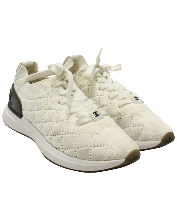 Women's wool Quilted Low-Top Sneaker (Authentic Pre-Loved)