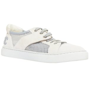 Women's Synthetic Leather Mesh Cc Logo Paneled Sneaker (Authentic Pre- Loved)