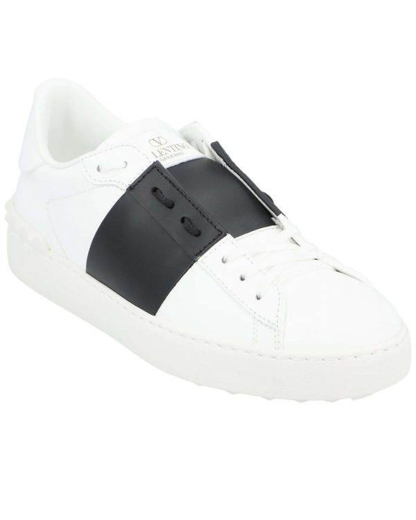 Women's Calfskin Leather Open Sneaker, Never Worn (Authentic Pre- Loved)