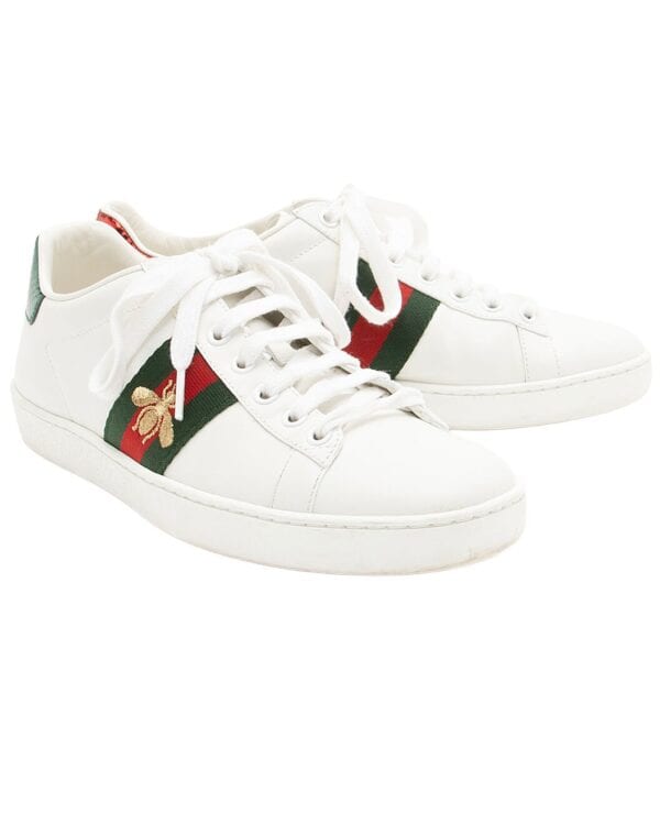 Women's Leather, Nylon Bee Ace Leather Sneaker 1 (Authentic Pre-Loved)