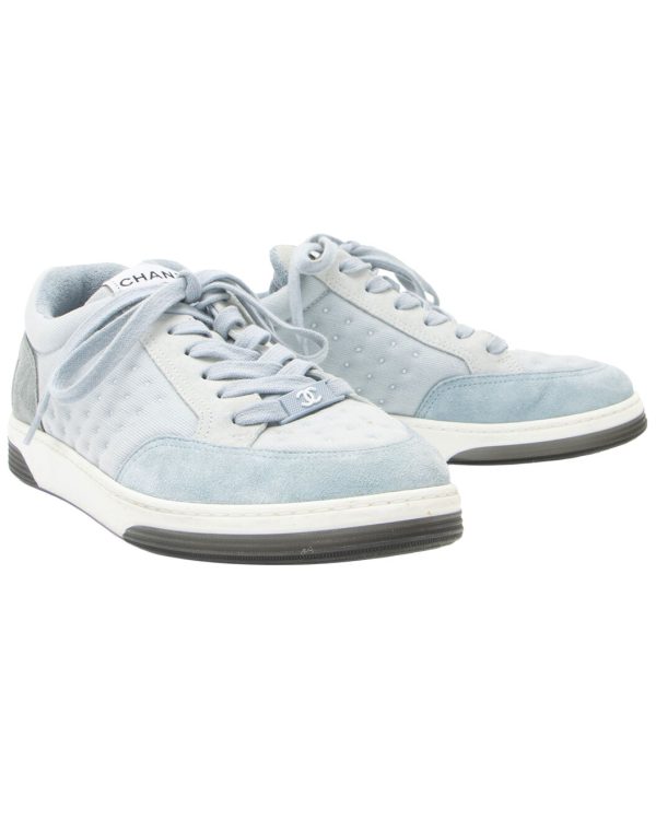 Women's Nylon, Suede Logo Suede Sneaker (Authentic Pre-Loved)