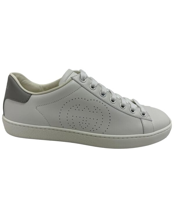 Women's Leather Interlocking G Perforated Ace Sneaker (Authentic Pre- Loved)