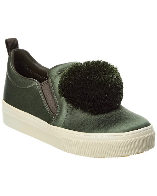 Pom Pom Satin Platform Sneaker