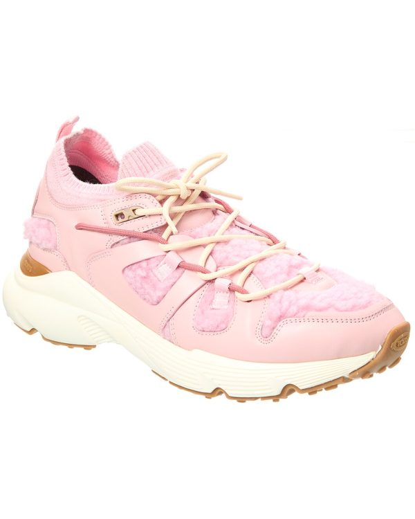 Sportiva Leather & Shearling Sneaker