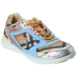 Check Mesh & Leather Sneaker
