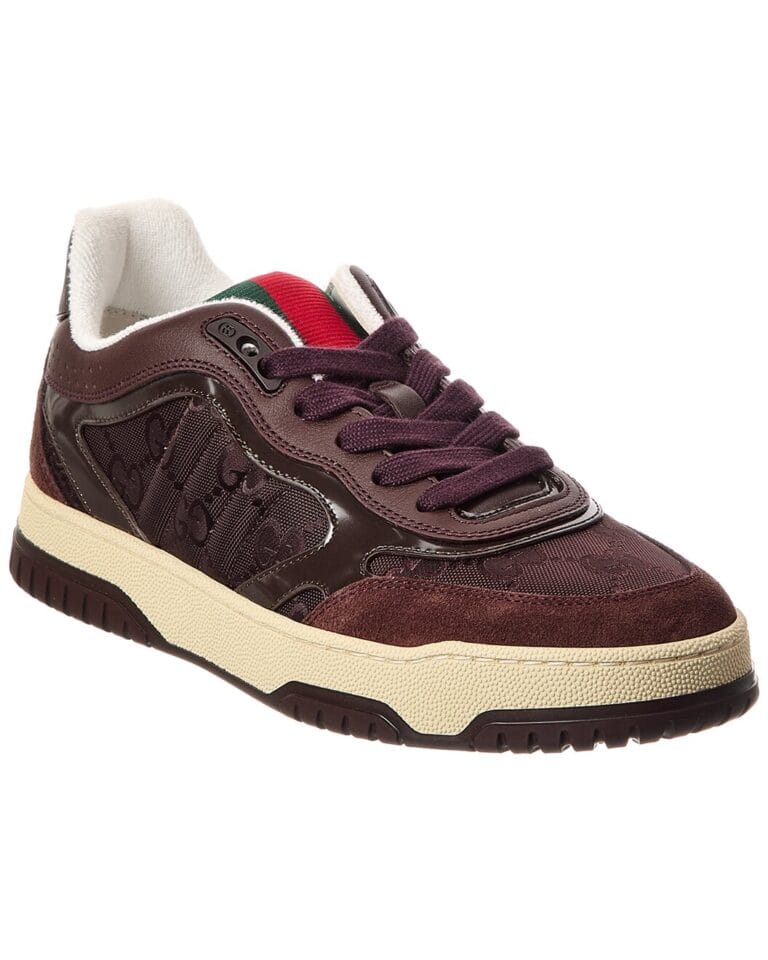 Re-Web GG Canvas & Leather Sneaker