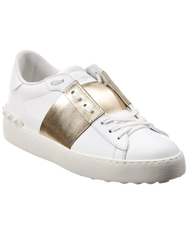 Rockstud Open Leather Sneaker