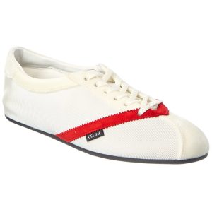 Logo Velvet & Leather Sneaker