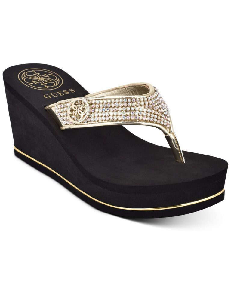 Women's Sarraly Eva Logo Wedge Slip On Flip Sandals