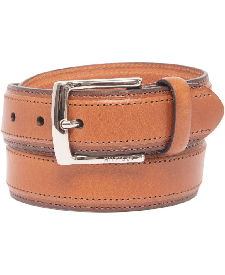 Men’s Stitched Classic Dress Leather Belt