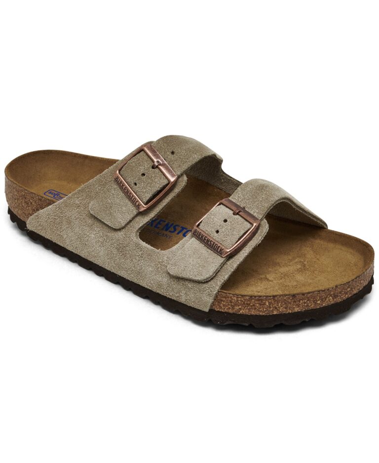 Men's Arizona Suede Leather Soft Footbed Casual Sandals from Finish Line