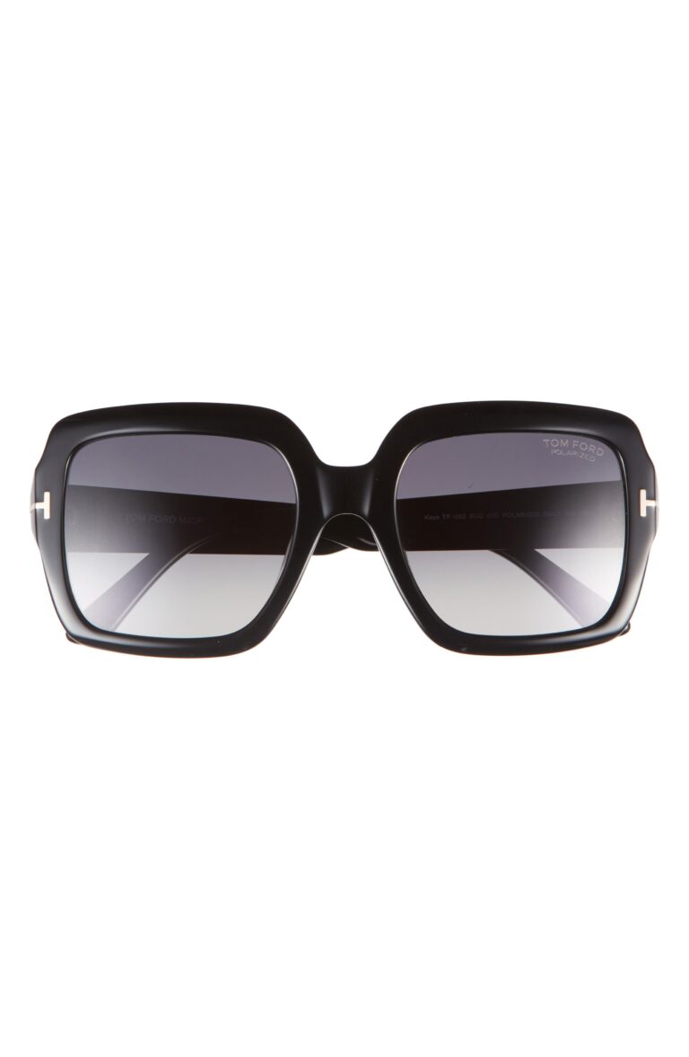 Kaya 54mm Polarized Gradient Square Sunglasses