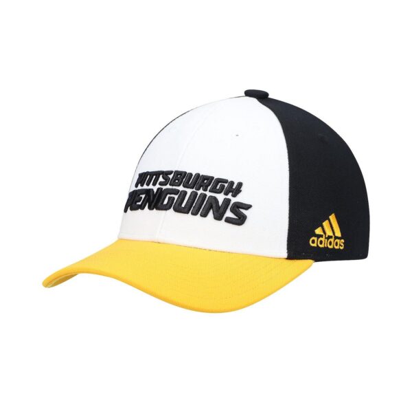 Men's White Pittsburgh Penguins Locker Room Adjustable Hat