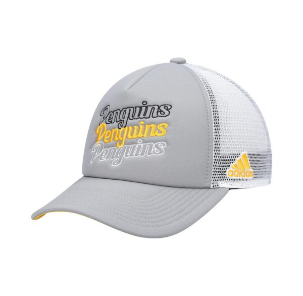 Women's Gray, White Pittsburgh Penguins Foam Trucker Snapback Hat