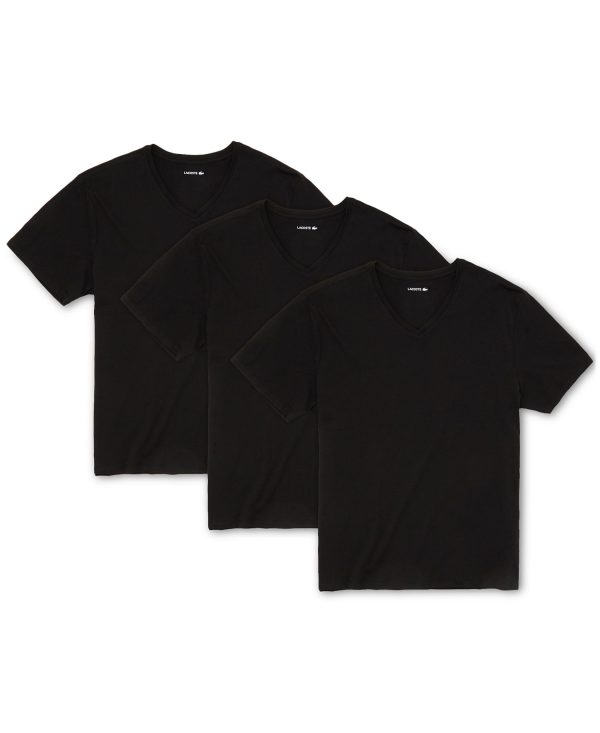 Men's 3-Pack Essential Cotton V-Neck Regular Fit Undershirts