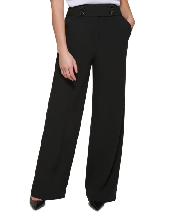 Women's Whitney Button Front Wide Leg Pants