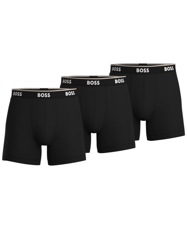 BOSS by Men's 3-Pack Solid Boxer Briefs