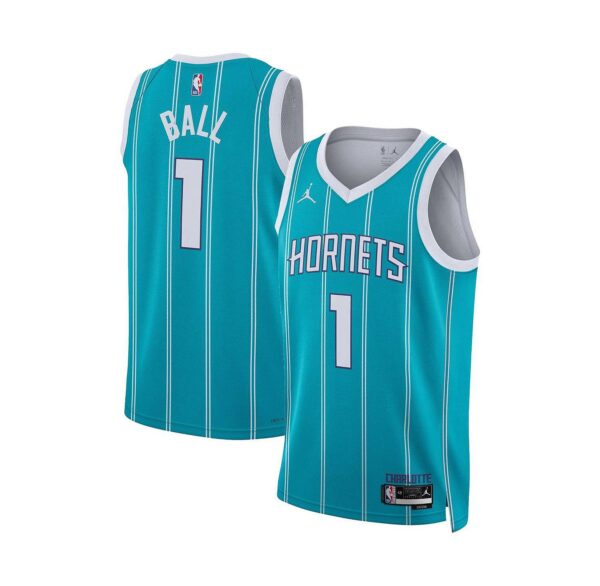 Men's and Women's Nike Lamelo Ball Teal Charlotte Hornets Swingman Jersey - Icon Edition