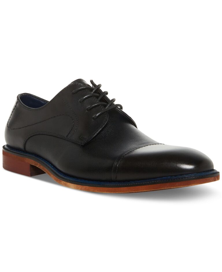 Men's Zane Tonal & Textured Leather Mid Oxford Dress Shoe