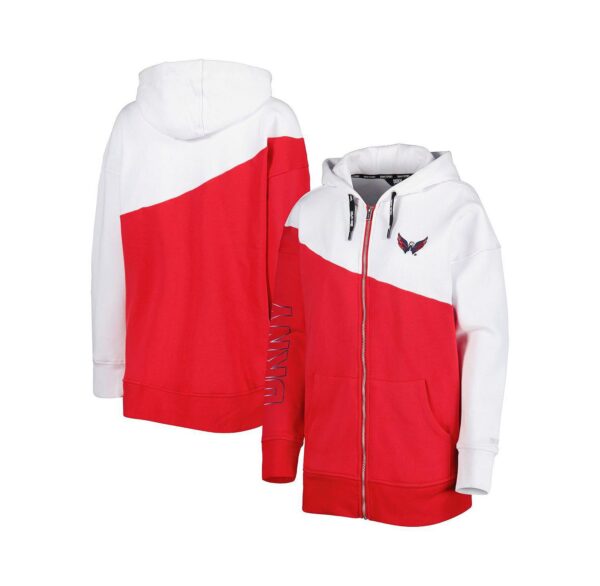 Women's Red, White Washington Capitals Gina Full-Zip Hoodie