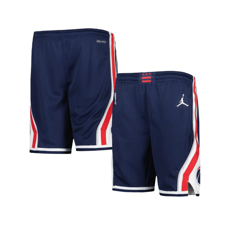 Big Boys and Girls Navy Washington Wizards Statement Edition Swingman Performance Shorts
