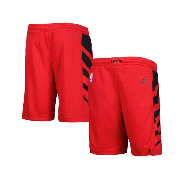 Big Boys and Girls Red Portland Trail Blazers Statement Edition Swingman Performance Shorts