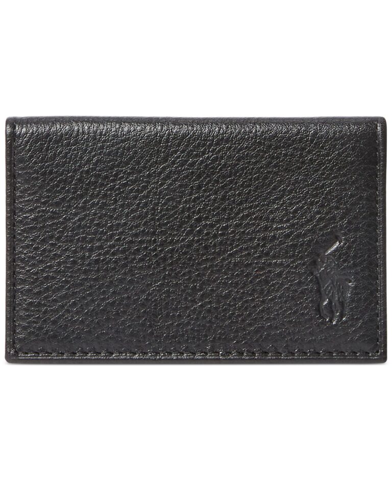 Men's Pebbled Leather Card Wallet