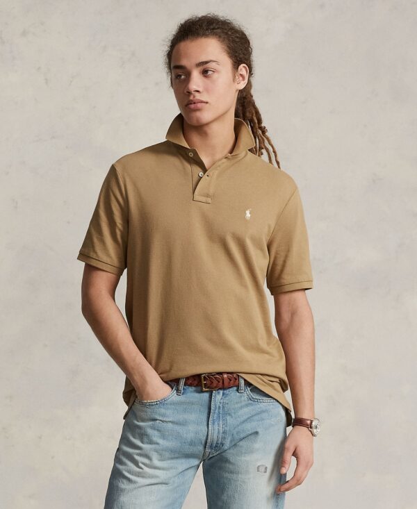 Men's Cotton Custom Slim Fit Mesh Polo Shirt