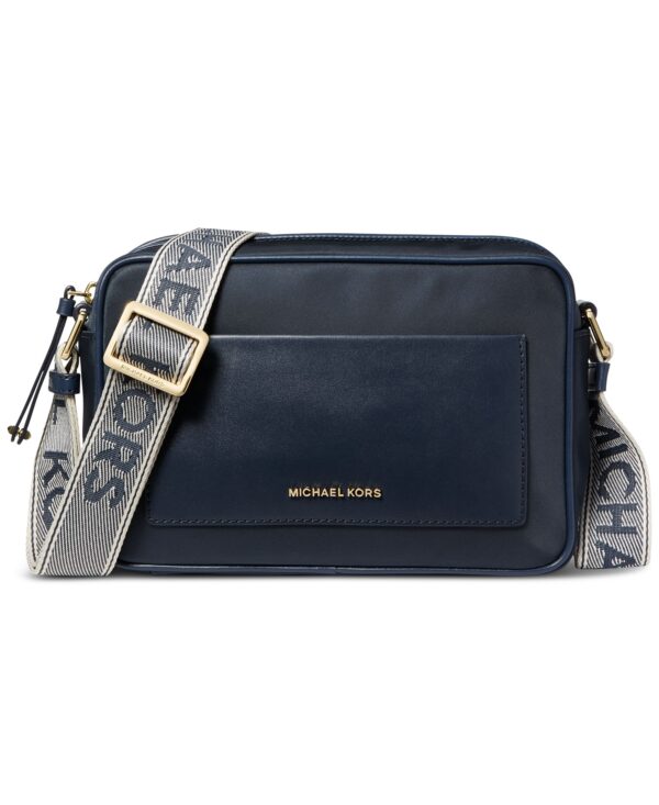 Logo Large Nylon Crossbody with Webbing Strap
