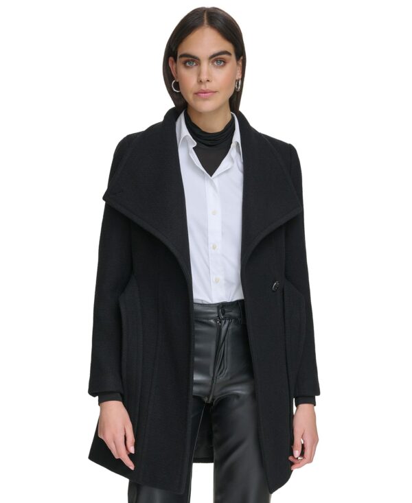 Women's Asymmetrical Belted Wrap Coat