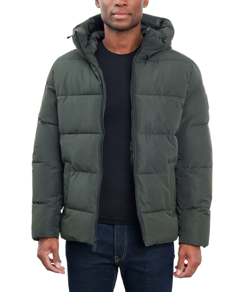 Men's Quilted Hooded Puffer Jacket