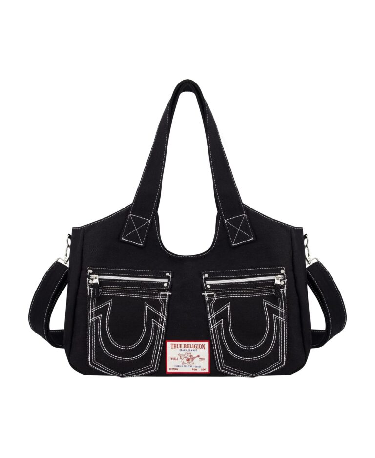 Horseshoe Stitch BLACK Satchel Bag