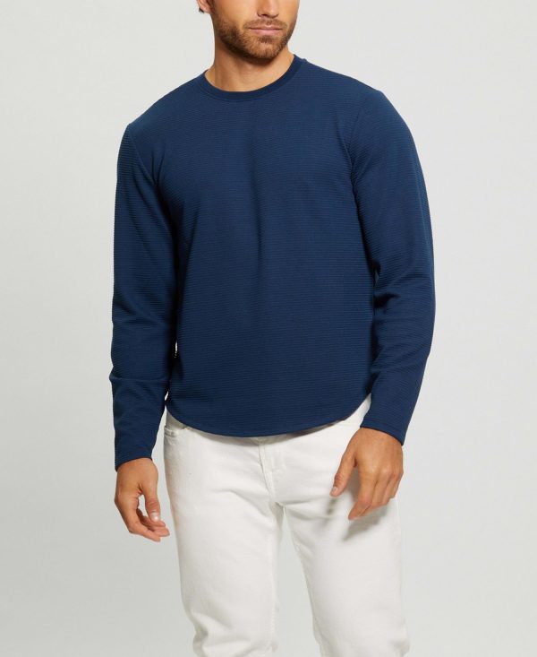 Men's Textured Long-Sleeve T-Shirt