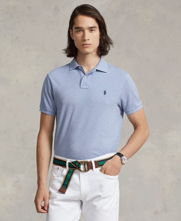 Men's Custom Slim-Fit Mesh Polo Shirt