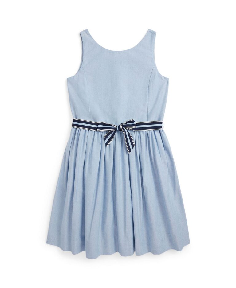 Girls' 7-16 Cotton Oxford Dress