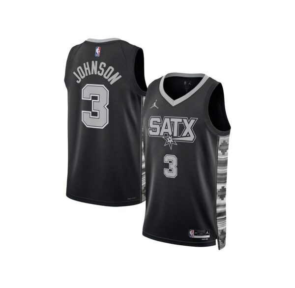 Men's and Women's Keldon Johnson Black San Antonio Spurs Swingman Jersey - Statement Edition
