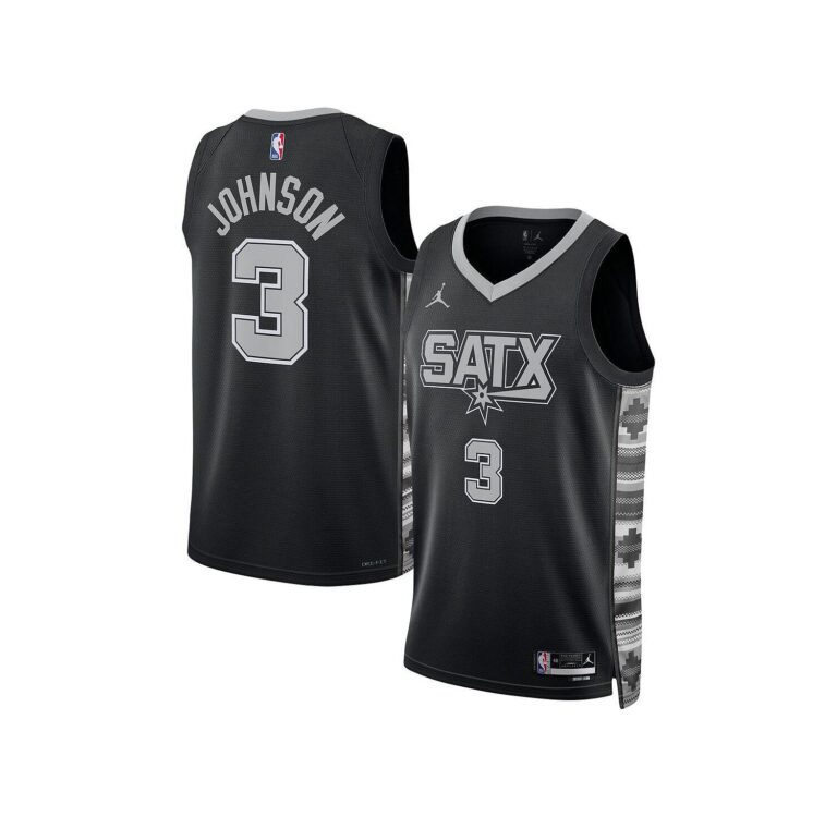 Men's and Women's Keldon Johnson Black San Antonio Spurs Swingman Jersey - Statement Edition