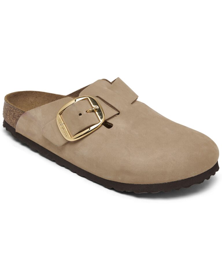 Women's Boston Big Buckle Nubuck Leather Clogs from Finish Line