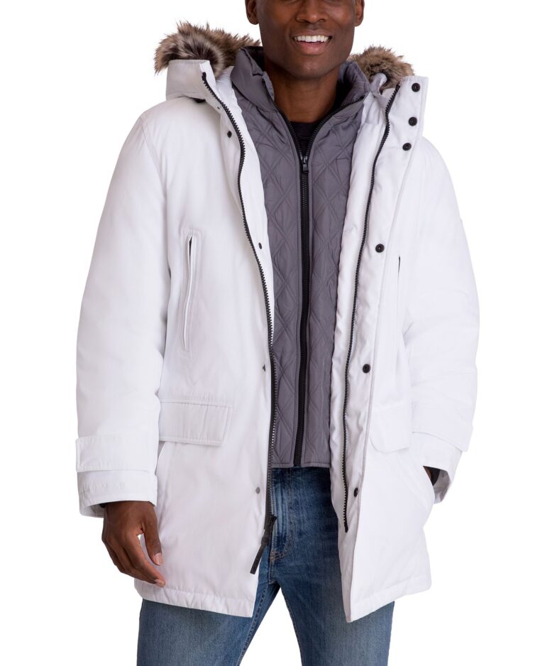 Men's Hooded Bib Snorkel Parka Coat