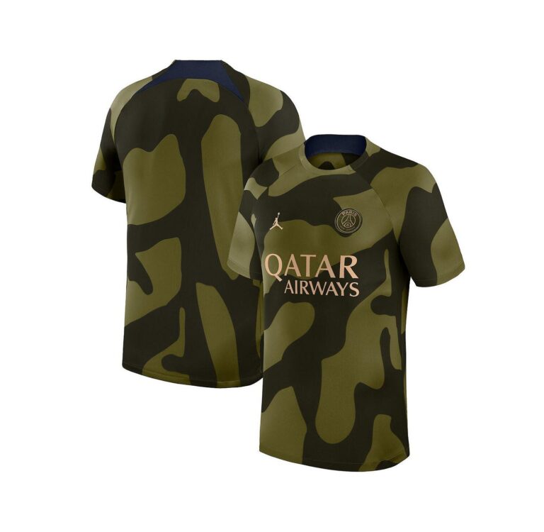 Men's Olive Paris Saint-Germain 2023/24 Academy Pro Pre-Match Top