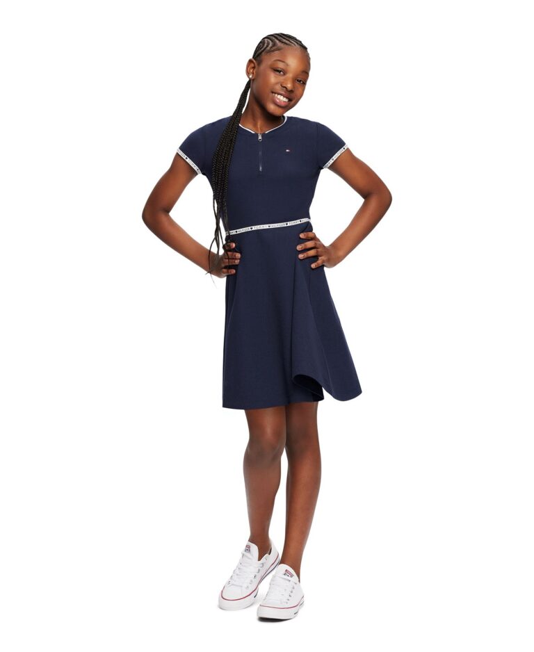 Toddler Girls Quarter Zip Dress