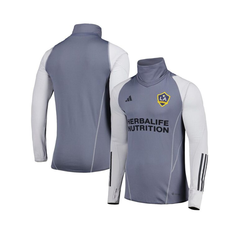 Men's Gray LA Galaxy Warm Raglan COLD.RDY Top