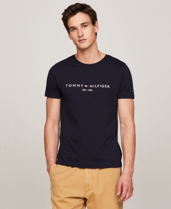 Men's Embroidered Logo Regular-Fit Crewneck T-Shirt