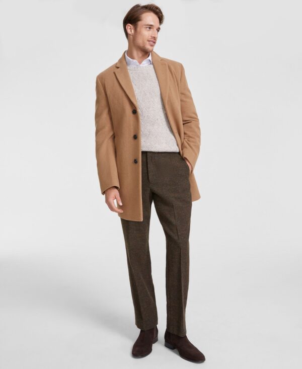 Men's Prosper Wool-Blend Slim Fit Overcoat