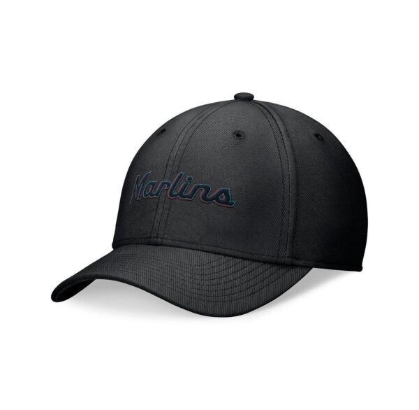 Men's Black Miami Marlins Evergreen Performance Flex Hat