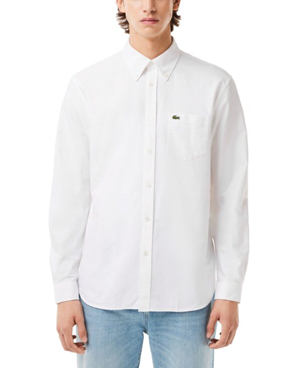 Men's Woven Long Sleeve Button-Down Oxford Shirt