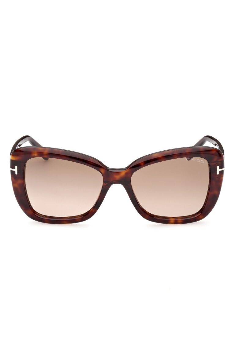 Maeve 55mm Gradient Polarized Butterfly Sunglasses